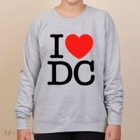 I Heart Love Washington WA DC Classic Font Women's Sweatshirt thumb 0