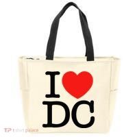 I Heart Love Washington WA DC Classic Font Tote Bag thumb 0