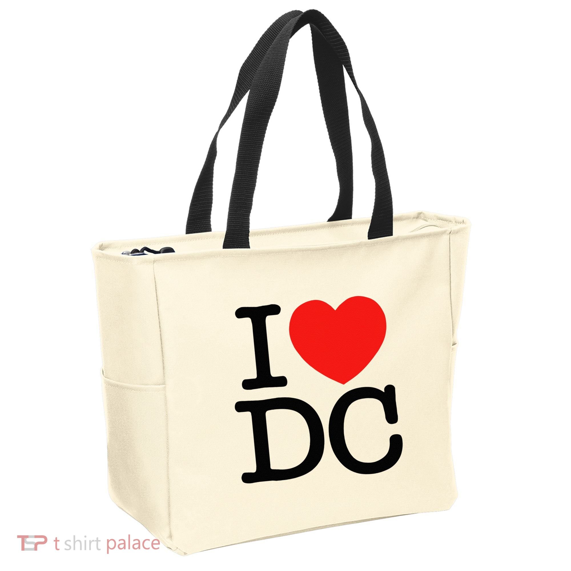 I Heart Love Washington WA DC Classic Font Tote Bag