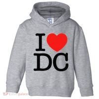 I Heart Love Washington WA DC Classic Font Toddler Hoodie thumb 0