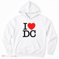 I Heart Love Washington WA DC Classic Font Hoodie thumb 0