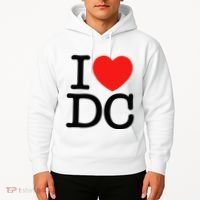 I Heart Love Washington WA DC Classic Font Hoodie thumb 2