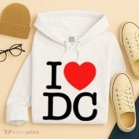 I Heart Love Washington WA DC Classic Font Hoodie thumb 4