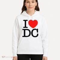 I Heart Love Washington WA DC Classic Font Hoodie thumb 5