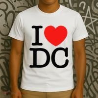 I Heart Love Washington WA DC Classic Font T-Shirt thumb 3
