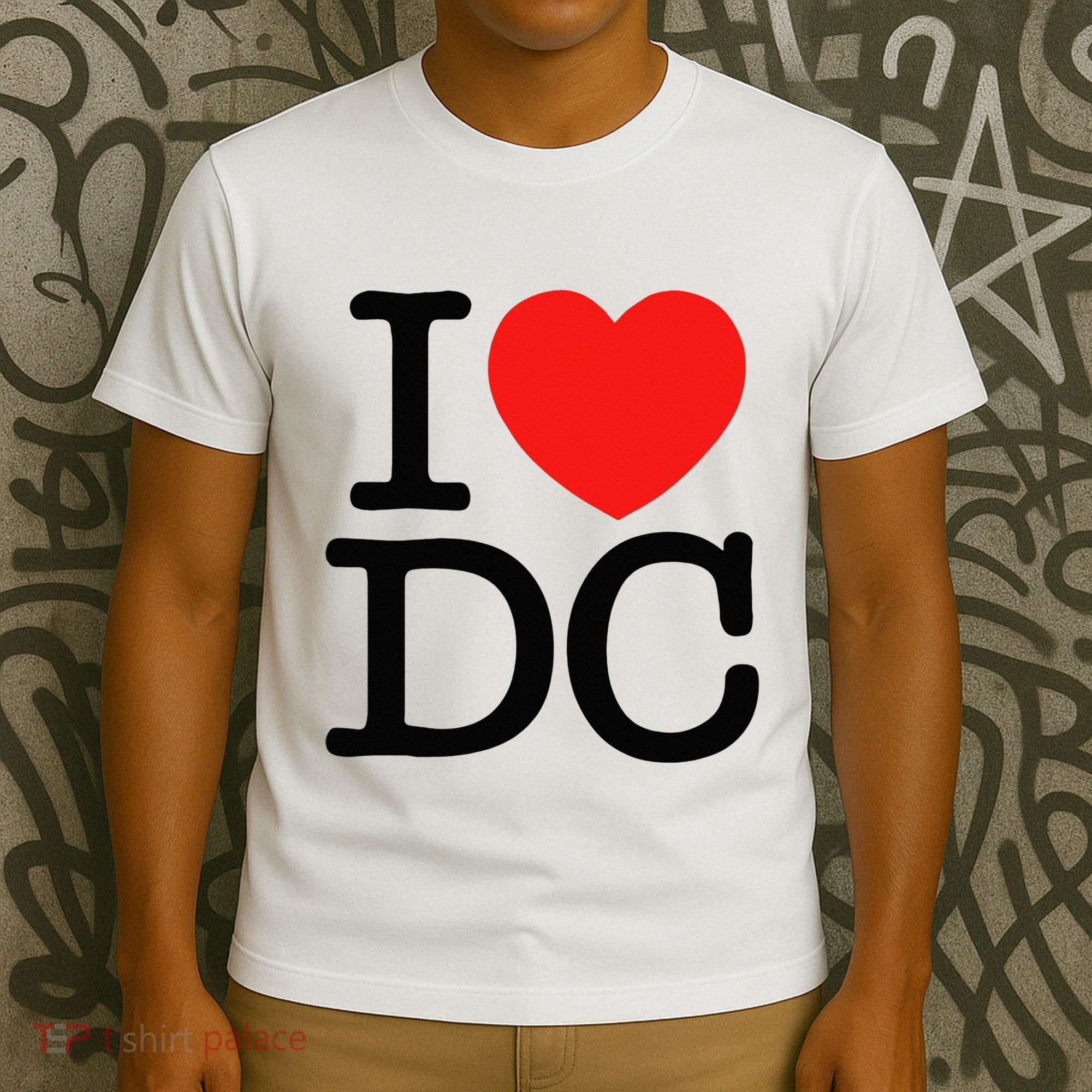 I Heart Love Washington WA DC Classic Font T-Shirt
