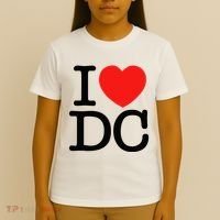 I Heart Love Washington WA DC Classic Font T-Shirt thumb 4