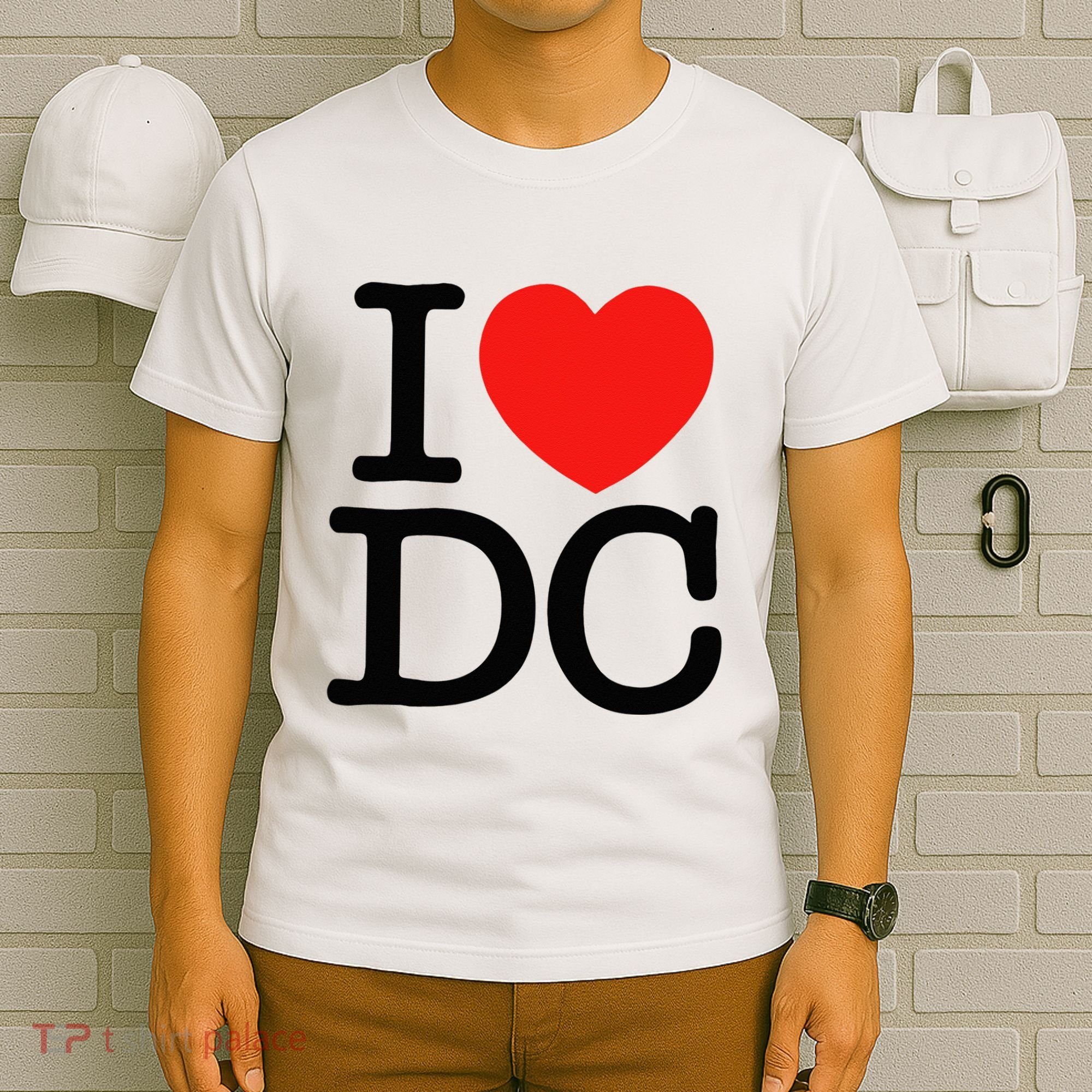 I Heart Love Washington WA DC Classic Font T-Shirt