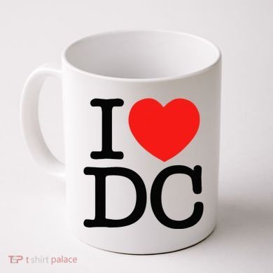 I Heart Love Washington WA DC Classic Font Coffee Mug