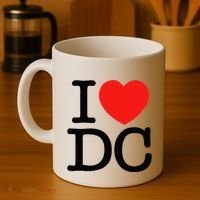 I Heart Love Washington WA DC Classic Font Coffee Mug thumb 4