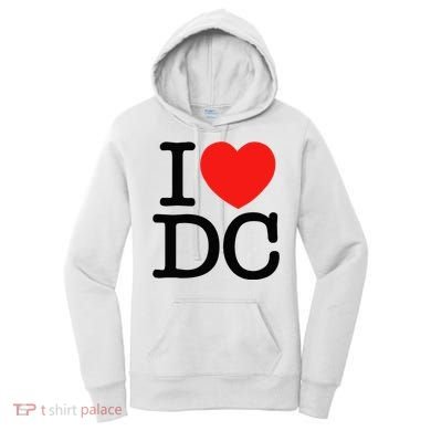 I Heart Love Washington WA DC Classic Font Women's Hoodie