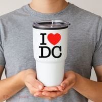 I Heart Love Washington WA DC Classic Font Tumbler thumb 2