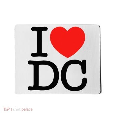 I Heart Love Washington WA DC Classic Font Mousepad