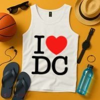 I Heart Love Washington WA DC Classic Font Tank Top thumb 4
