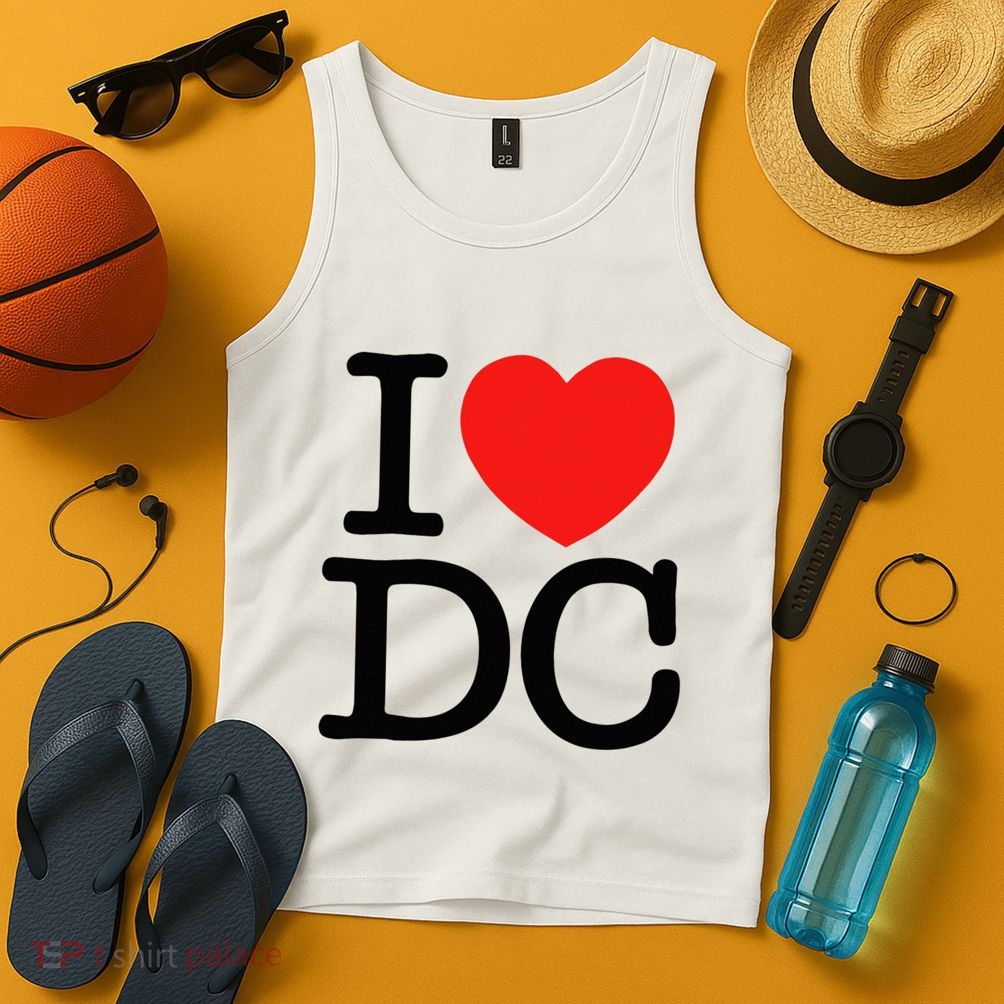I Heart Love Washington WA DC Classic Font Tank Top