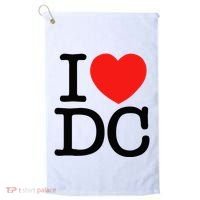 I Heart Love Washington WA DC Classic Font Golf Towel thumb 0