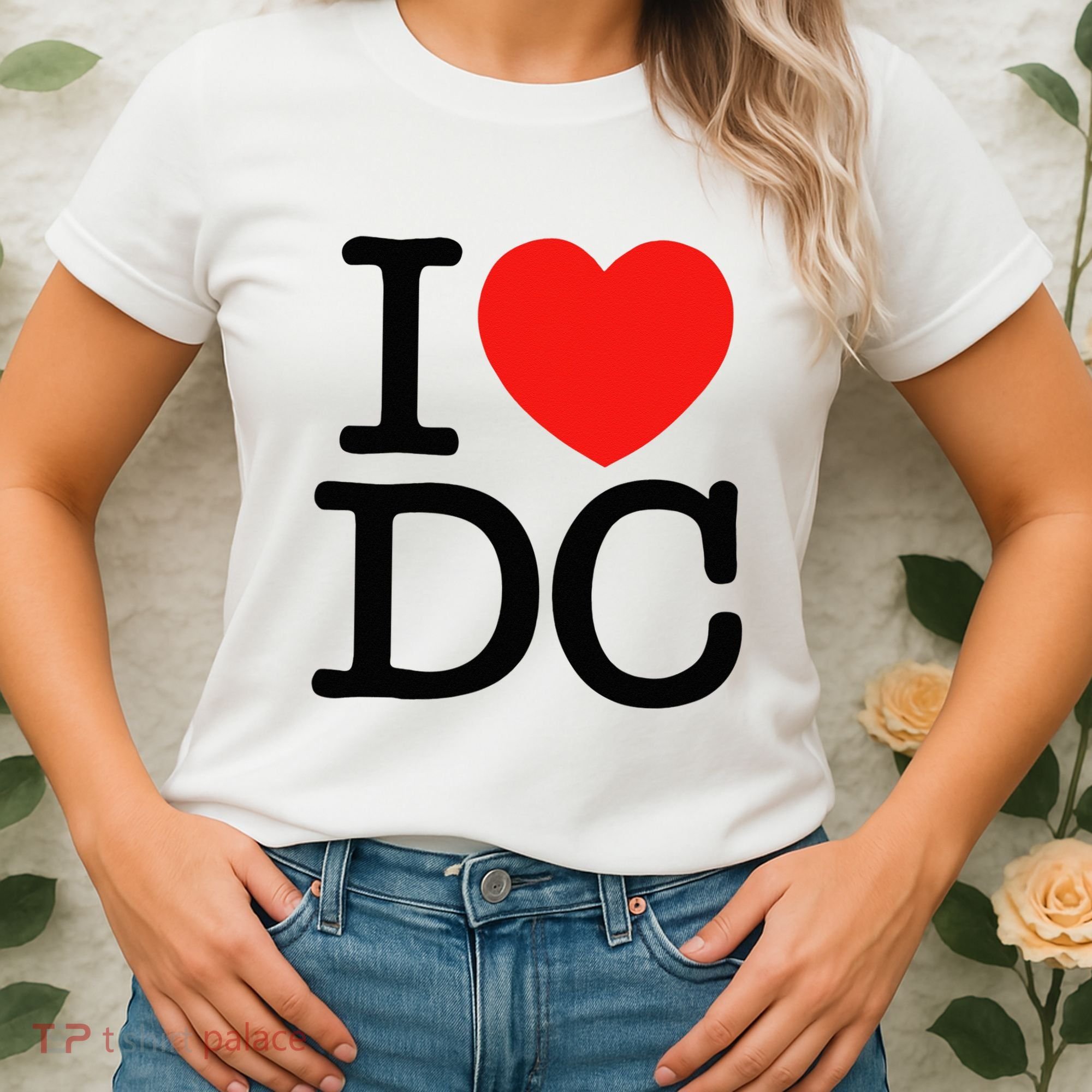 I Heart Love Washington WA DC Classic Font Women's T-Shirt