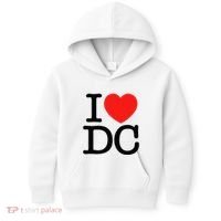 I Heart Love Washington WA DC Classic Font Kids Hoodie thumb 0