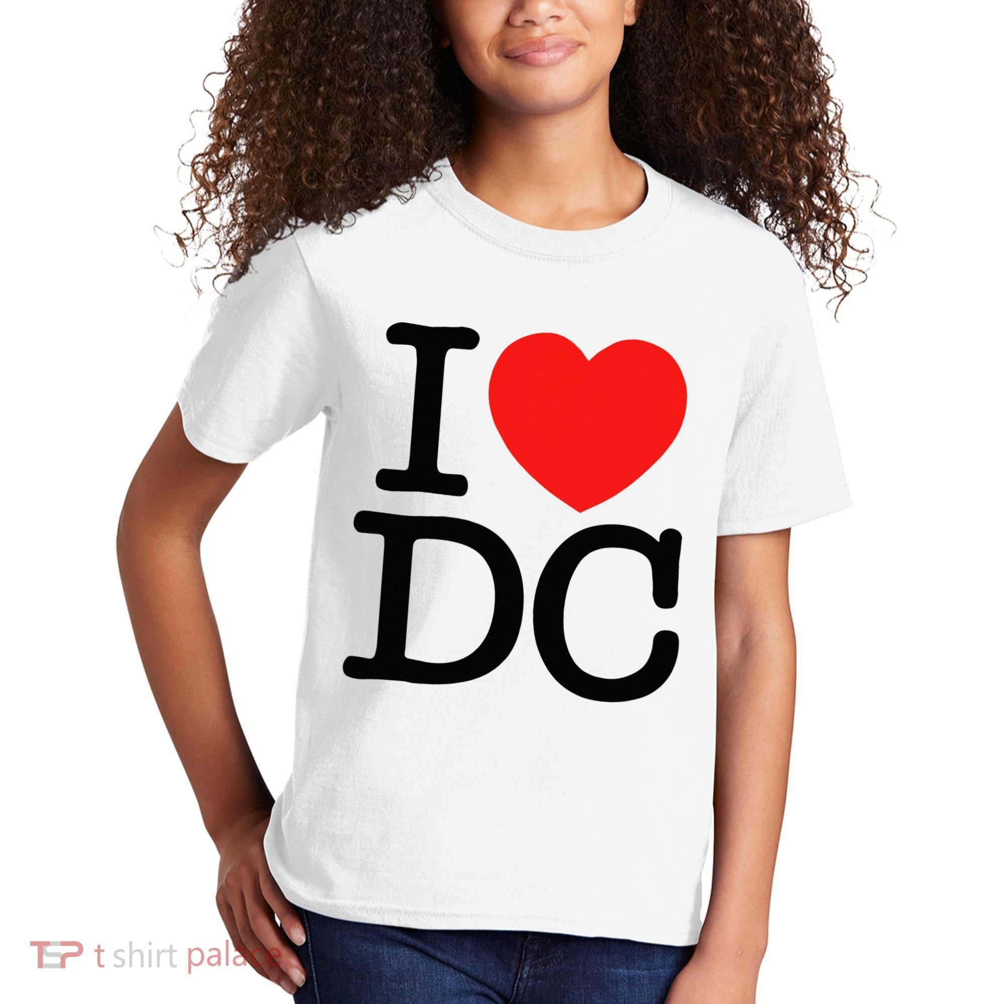 I Heart Love Washington WA DC Classic Font Kids T-Shirt