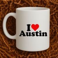 I HEART LOVE AUSTIN TEXAS Coffee Mug thumb 2