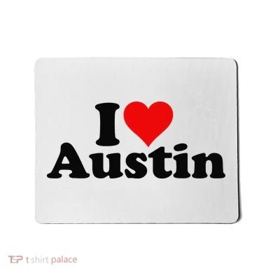 I HEART LOVE AUSTIN TEXAS Mousepad