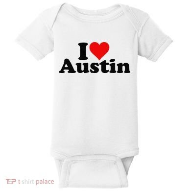 I HEART LOVE AUSTIN TEXAS Baby Bodysuit