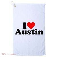 I HEART LOVE AUSTIN TEXAS Golf Towel thumb 0