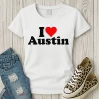 I HEART LOVE AUSTIN TEXAS Women's T-Shirt thumb 3
