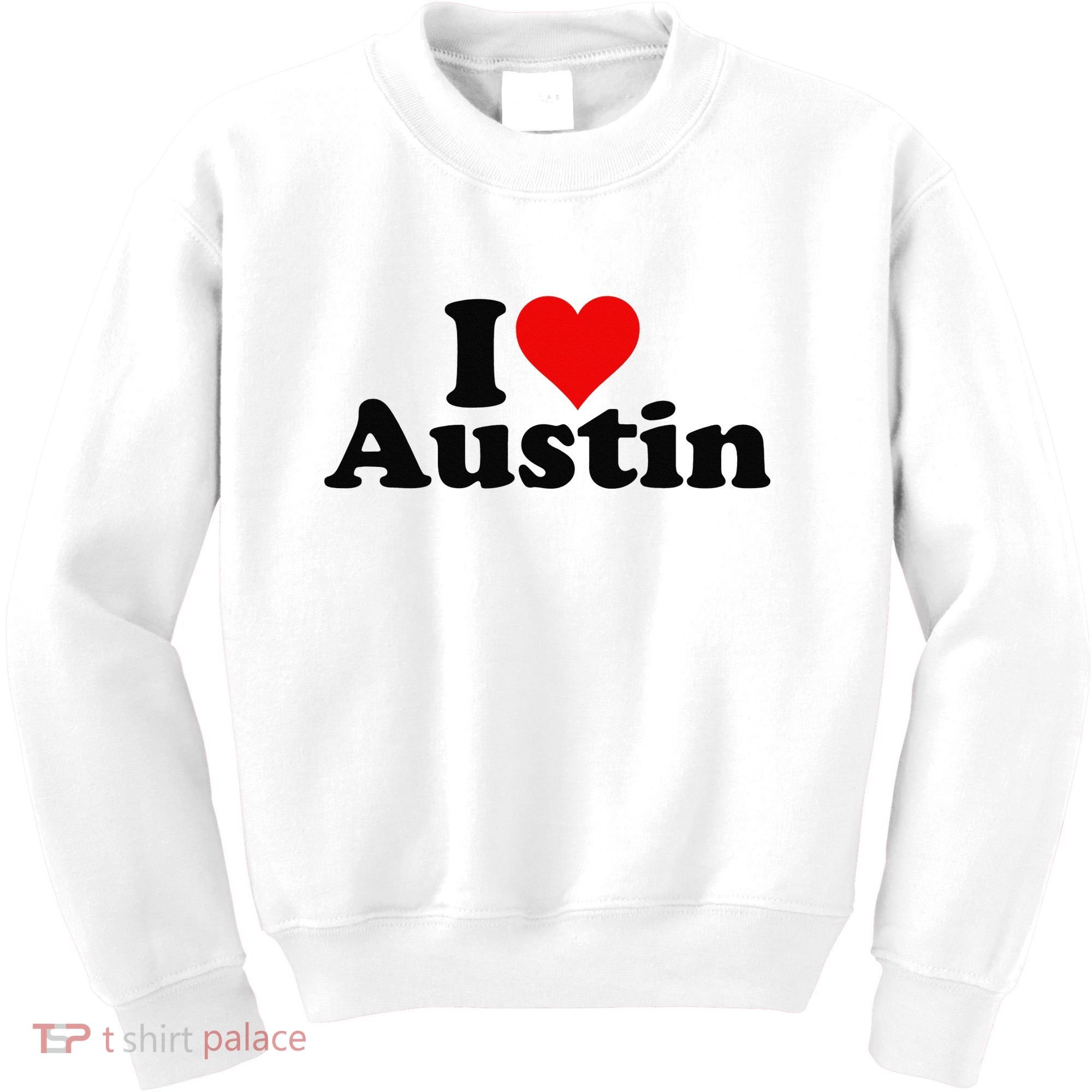 I HEART LOVE AUSTIN TEXAS Kids Sweatshirt
