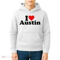I HEART LOVE AUSTIN TEXAS Kids Hoodie thumb 4