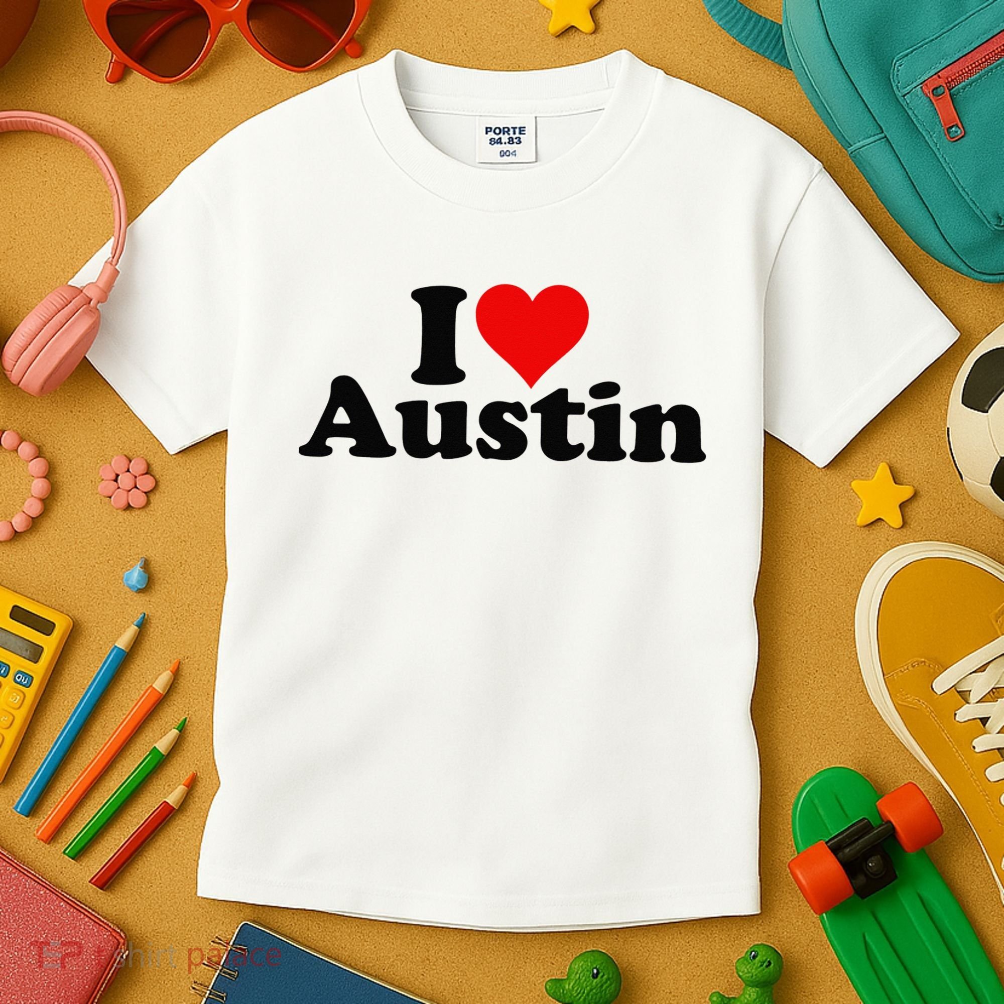 I HEART LOVE AUSTIN TEXAS Kids T-Shirt