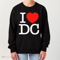 I Heart Love Washington WA DC Classic Font Women's Sweatshirt thumb 0