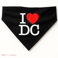 I Heart Love Washington WA DC Classic Font USA-Made Doggie Bandana thumb 0