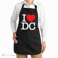I Heart Love Washington WA DC Classic Font Apron thumb 2