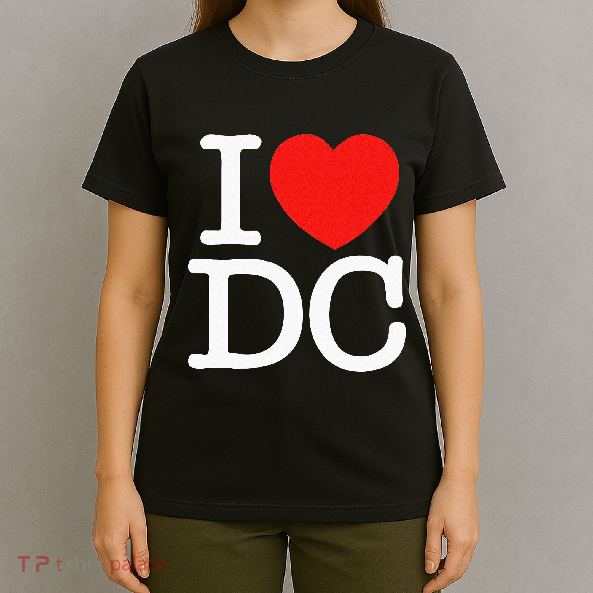 I Heart Love Washington WA DC Classic Font T-Shirt