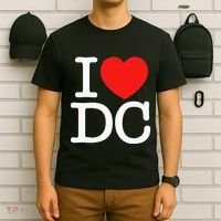 I Heart Love Washington WA DC Classic Font T-Shirt thumb 6