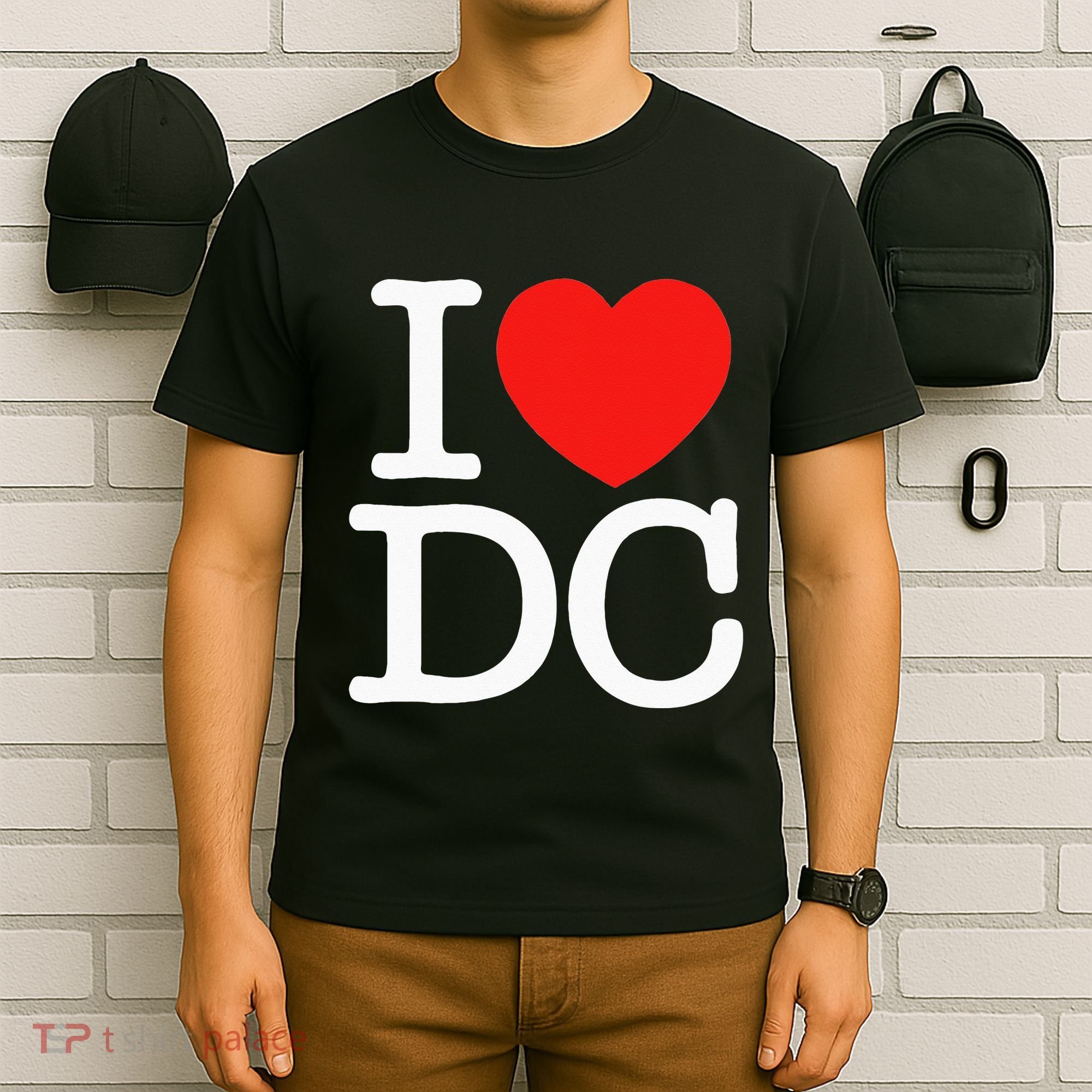 I Heart Love Washington WA DC Classic Font T-Shirt