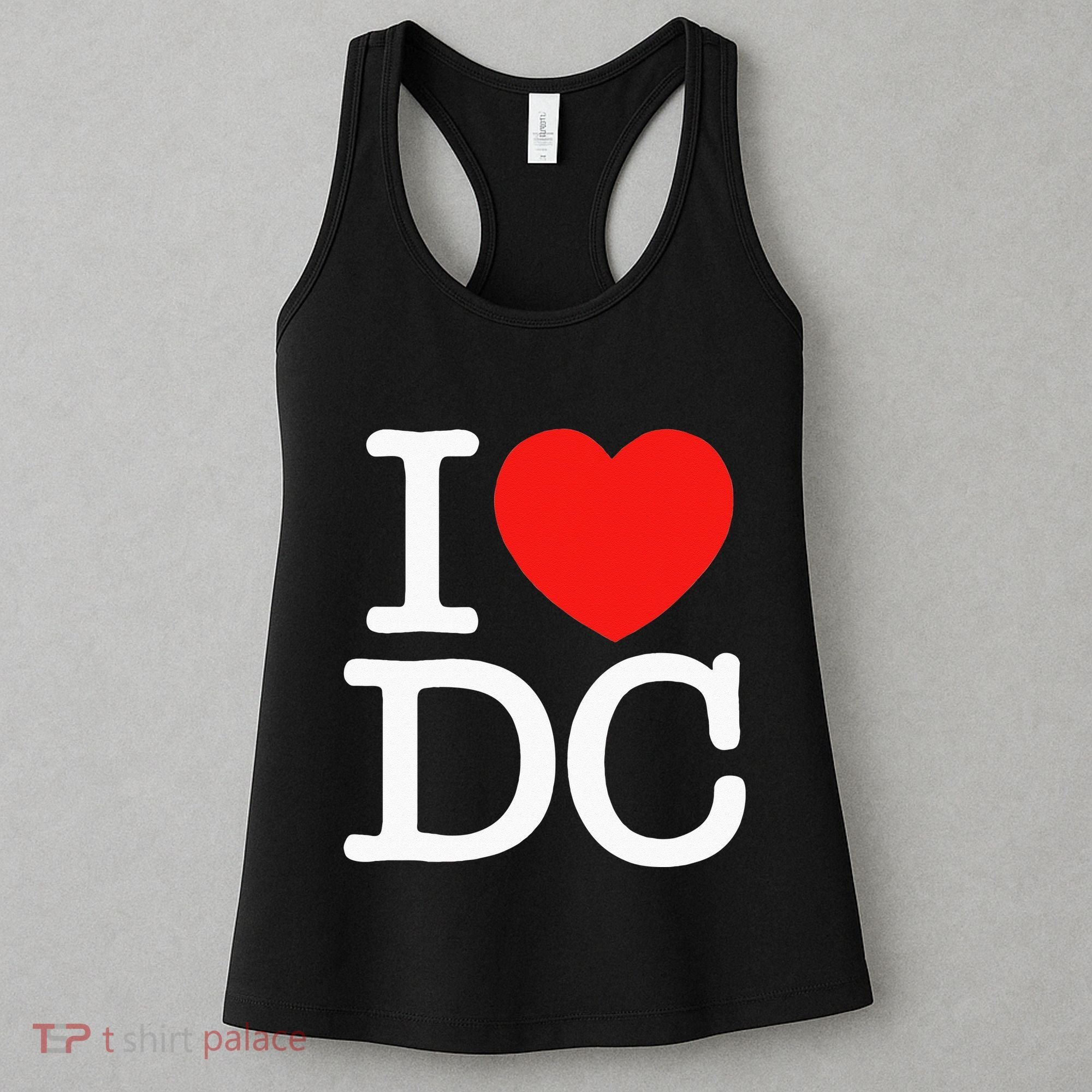 I Heart Love Washington WA DC Classic Font Women's Tank Top