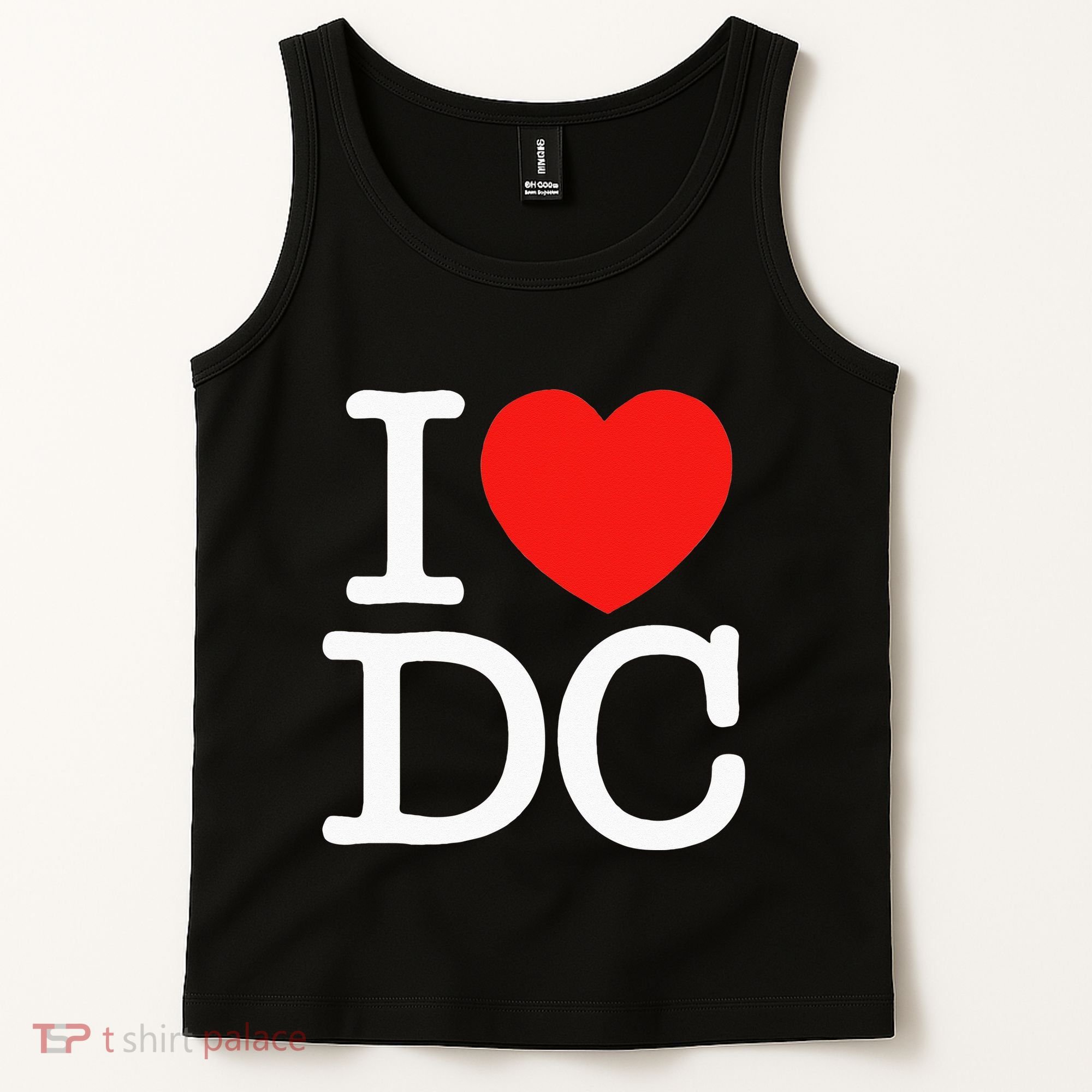 I Heart Love Washington WA DC Classic Font Tank Top
