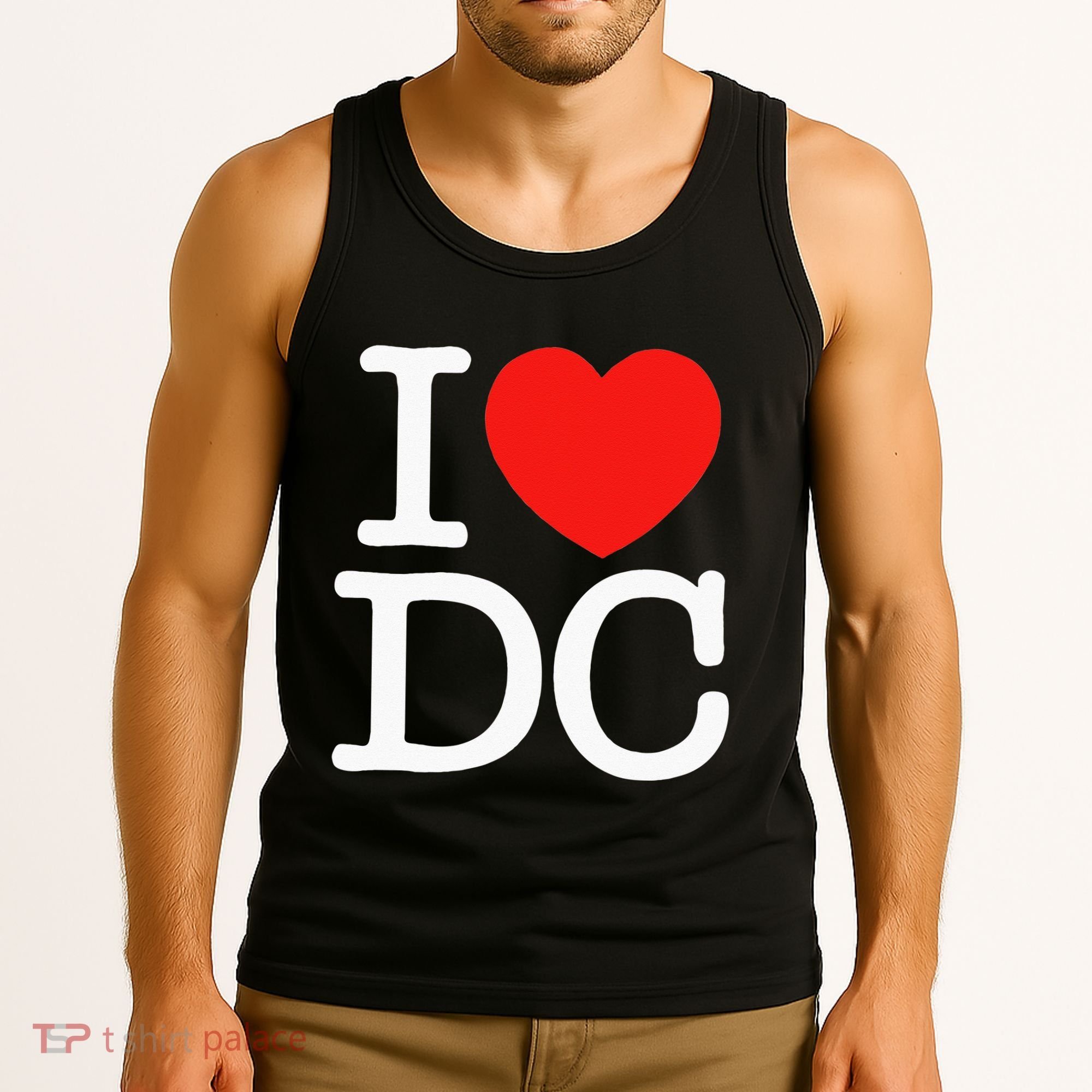 I Heart Love Washington WA DC Classic Font Tank Top