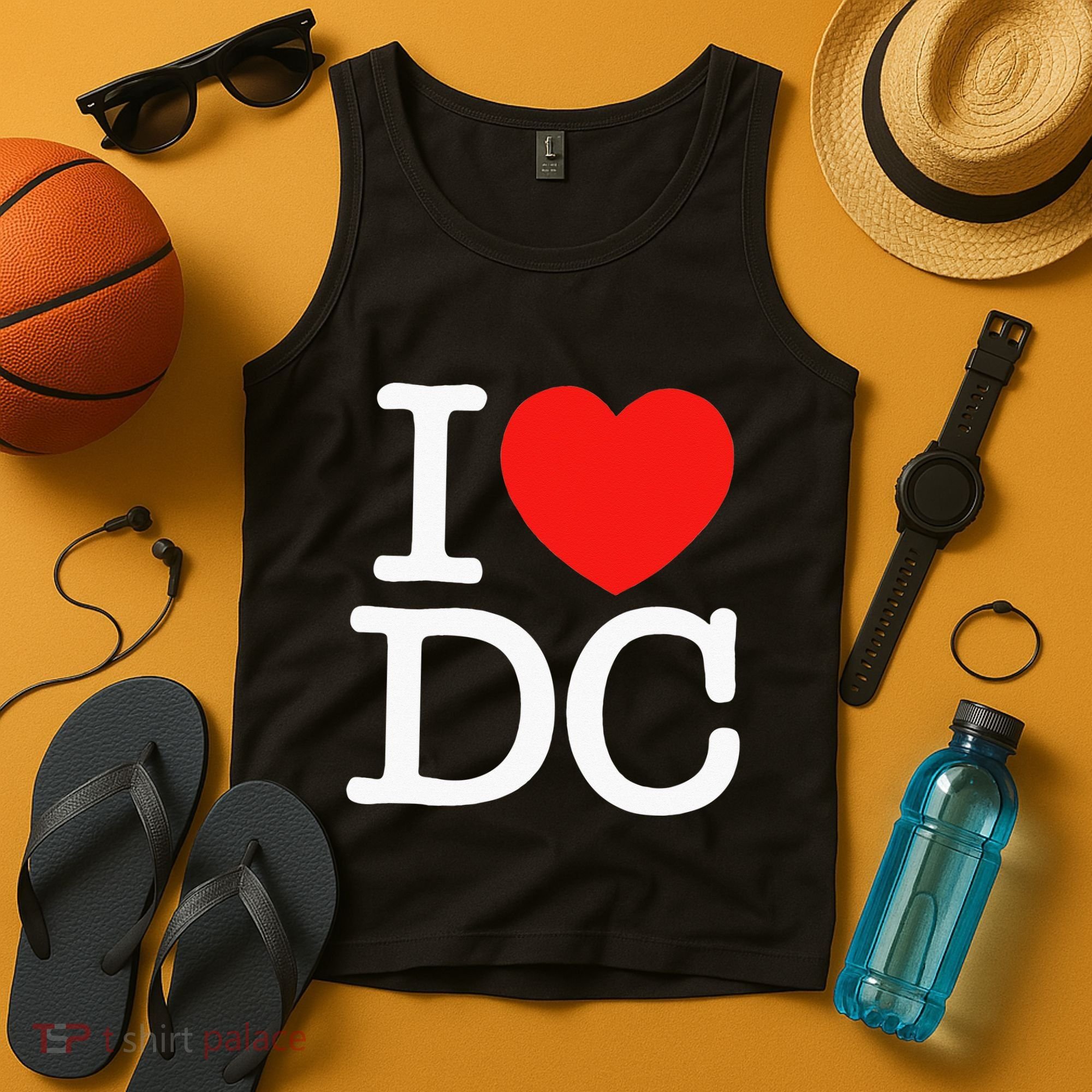 I Heart Love Washington WA DC Classic Font Tank Top