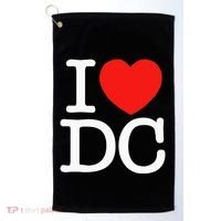 I Heart Love Washington WA DC Classic Font Golf Towel thumb 0