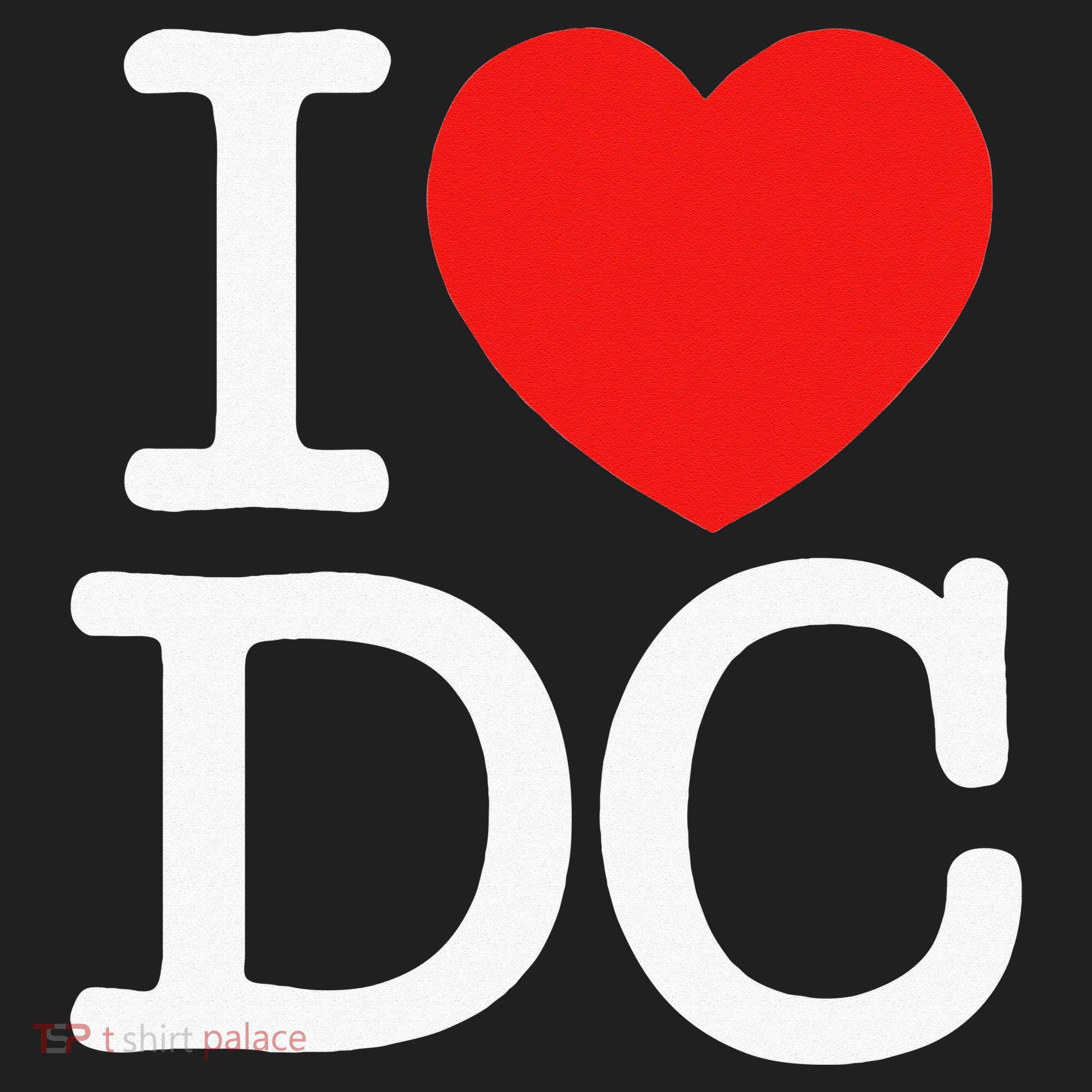 I Heart Love Washington WA DC Classic Font Golf Towel