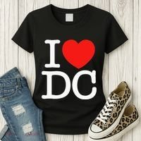 I Heart Love Washington WA DC Classic Font Women's T-Shirt thumb 3