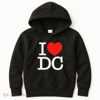 I Heart Love Washington WA DC Classic Font Kids Hoodie thumb 0