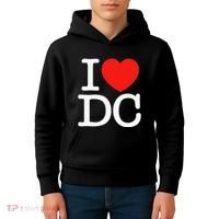 I Heart Love Washington WA DC Classic Font Kids Hoodie thumb 4