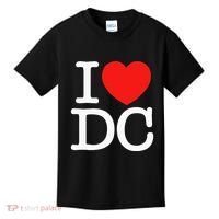 I Heart Love Washington WA DC Classic Font Kids T-Shirt thumb 0