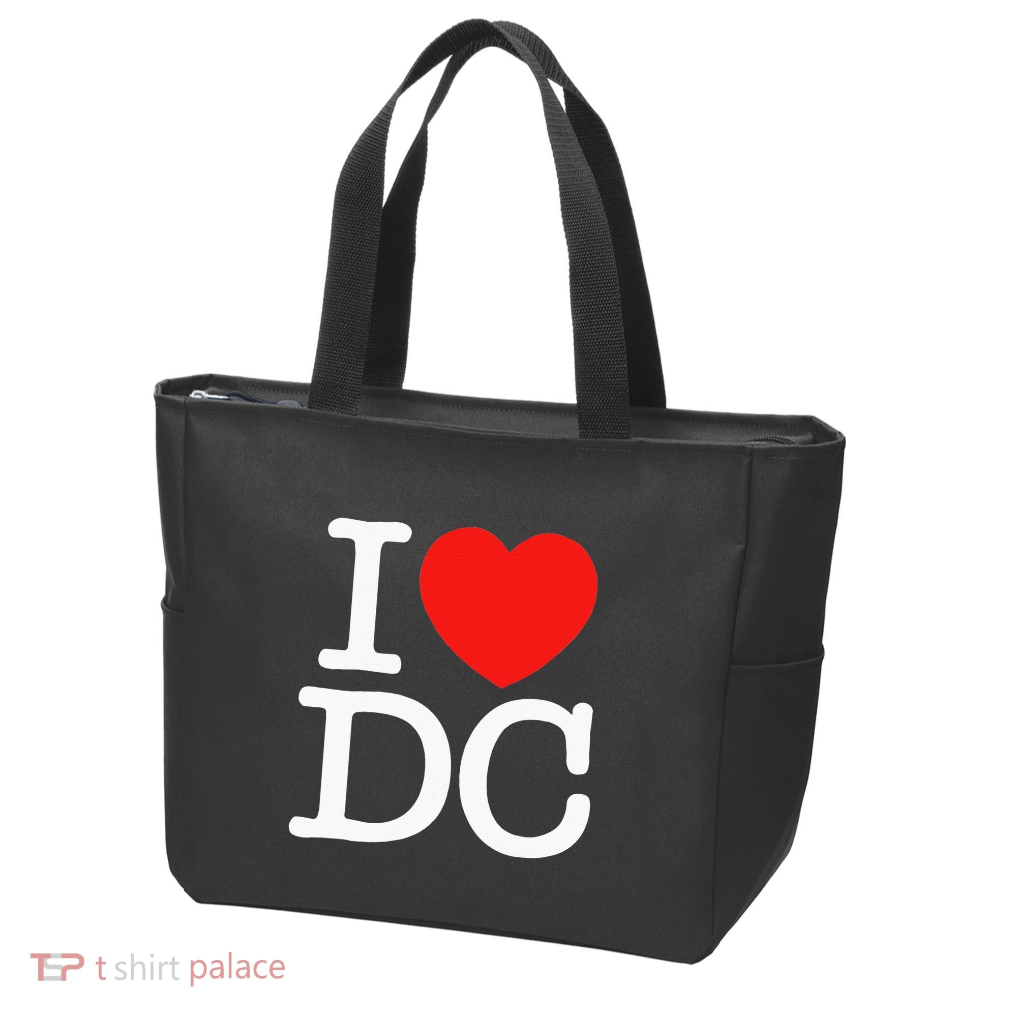 I Heart Love Washington WA DC Classic Font Tote Bag
