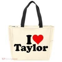 I HEART LOVE TAYLOR Tote Bag thumb 0