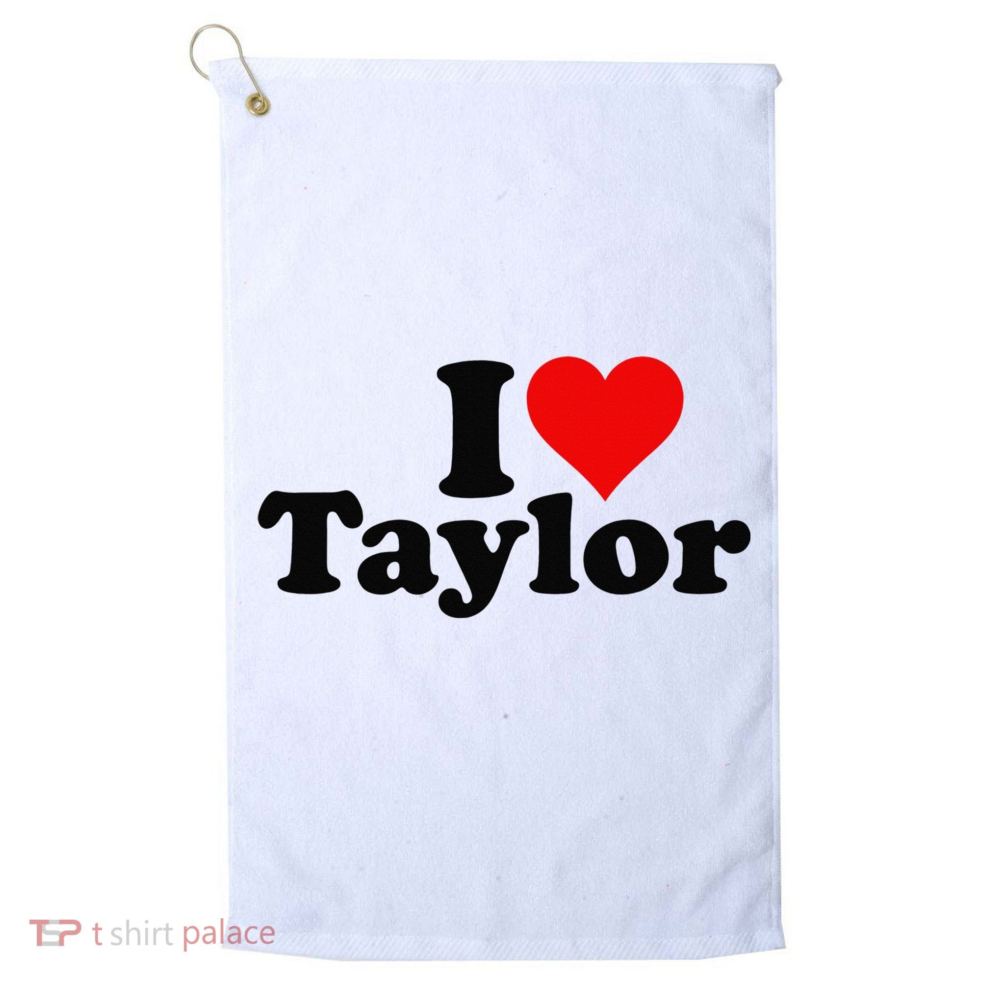 I HEART LOVE TAYLOR Golf Towel